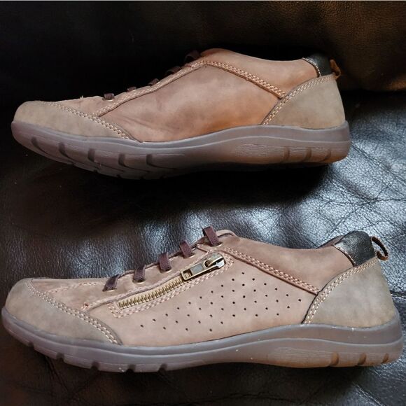 Earth origins DARK BROWN 10W Netta Round Toe Casual Lace-up Sneakers - Picture 7 of 10